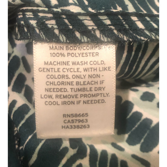 NWOT‎ Halogen Nordstrom Green Patterned Sleeveless Blouse XL - Picture 10 of 16